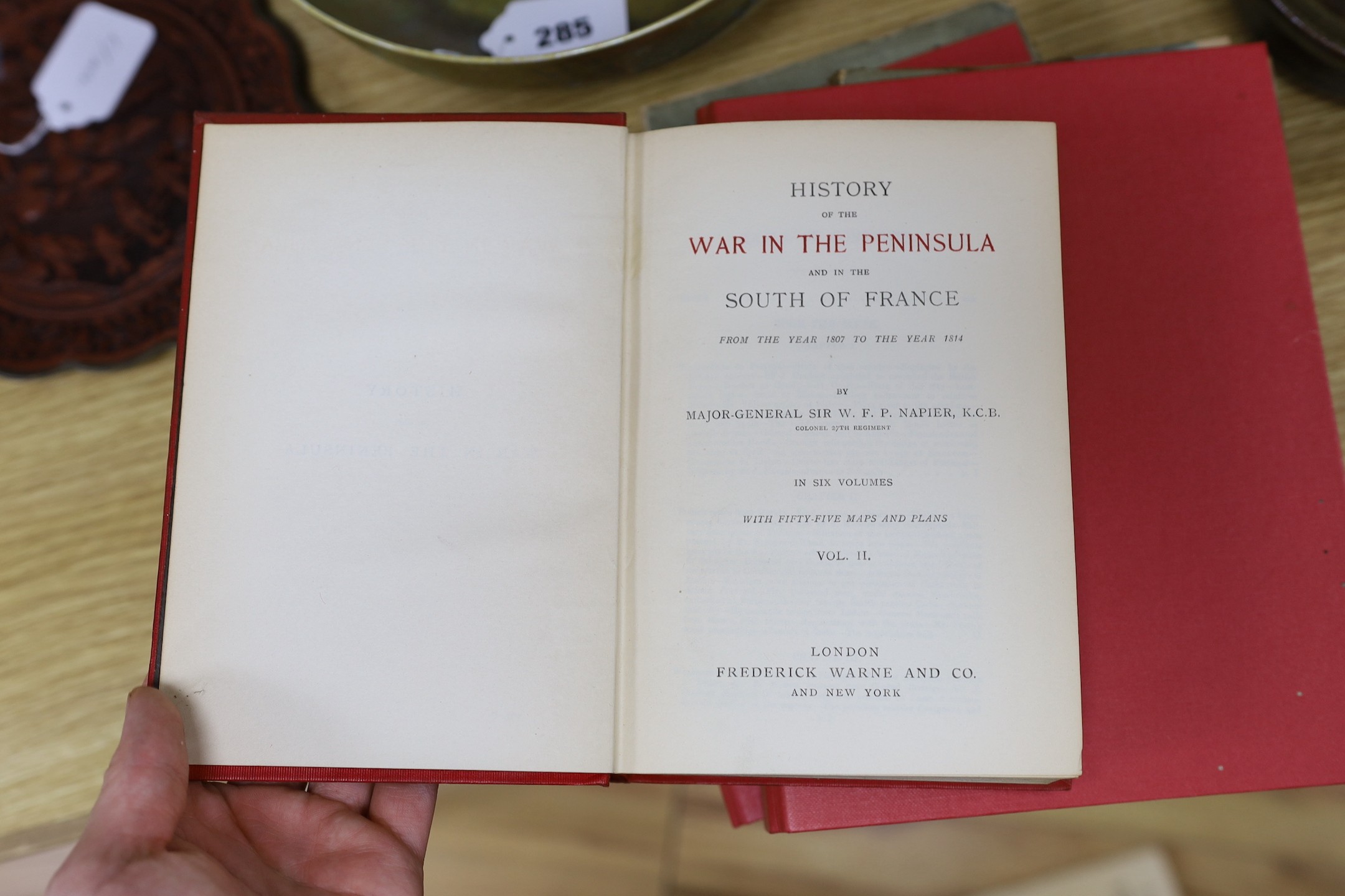 Wellington related works - Wright, Rev. G.N - Life and Campaigns of Arthur, Duke of Wellington, 4 vols; and in as published, in 42 parts, but lacking parts, 3 & 23, Peter Jackson, late Fisher & Son; Gurwood, Lt. Col. - S